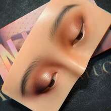 1pc Makeup Practice Board Eyebrow Eye Training Tool For Beginners With False Lashes Area Durable Silicone Material - Multicolor - View 5