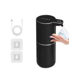 DONASIRA Dispensador de jabón inteligente sin contacto con sensor infrarrojo, capacidad de 380ml, dispensador automático de detergente para baño, botella portátil redonda para lavado de manos, dispositivo recargable de lavado de manos con sensor, adecuado para cocina y baño, nuevo lanzamiento para la primavera - Ver 14