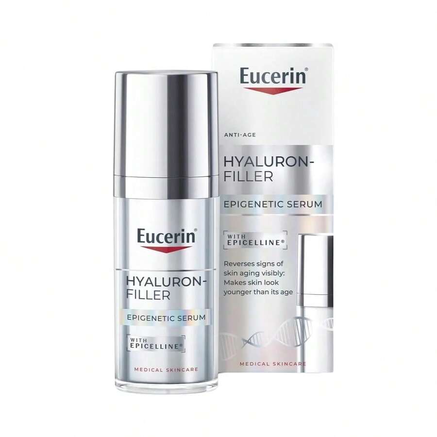 Eucerin HYALURON-FILLER EPIGENETIC Serum 30ml . Advanced Anti-Wrinkle Care With Hyaluronic Acid & Epigenetic Technology . Lightweight Moisturizer For All Skin Types ✅ Entrega 24/72h A España (Península) | Beauty Explotion | Tu Tienda De Belleza Y Maquillaje – Explota Tu Mejor Versión. - Hyaluronic Acid - 查看 1