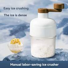 Procesador manual de bebidas frías, trituradora de hielo portátil pequeña, máquina de hielo rallado accionada manualmente para el hogar - Multicolor - Ver 8