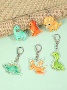 6个恐龙亚克力钥匙扣，恐龙生日吊坠钥匙扣，婴儿派对礼品袋填充物，可爱恐龙亚克力装饰品，性别揭晓派对小礼物，男孩生日装饰，新生男婴派对礼物，包包/手机挂饰，游戏奖励礼物，可爱卡通性别揭晓派对小礼物，恐龙装饰，生日礼物，派对小礼物 - 恐龍 - 查看 7