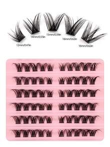 Asiteo 100根单根假睫毛，D卷翘蓬松柔软轻盈簇状假睫毛，打造自然妆效，适合初学者进行眼部嫁接 - D - 查看 4