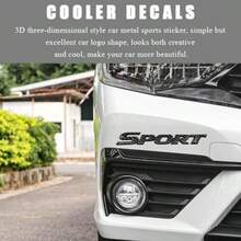 2 PCS 3D Sport Sticker For Car Automotive Sport Edition Emblem Decals With Strong Adhesive Universal Sport Badge Stickers For Bumper Tailgate Side Fender Car Accessories Carbon Fiber - 碳纖維 - 查看 4