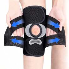 Compression Knee Pads, Lateral Stability, Breathable & Adjustable, Suitable For Weightlifting, Basketball, Running, Hiking, Fitness, Cycling And Other Sports. - Black - View 1