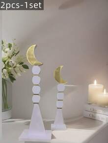 1/2/3 chiếc đồ trang trí bằng gỗ hình trăng vàng cho lễ Ramadan, được làm thủ công từ gỗ tự nhiên với thiết kế trăng vàng sang trọng. Chạm khắc tinh xảo, bề mặt nhẵn mịn, nhẹ và bền. Lý tưởng cho lễ Ramadan, Eid Al-Fitr, trang trí nhà cửa và bàn ăn. - Nhiều màu - Xem 23