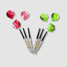 6件套精美飞镖套装，完美的飞镖练习套装 - 黑色 - 查看 7