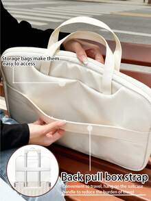 This 1-Piece Cartoon Rainbow Puppy Laptop Tote Bag Is Made Of PU Leather, Is Waterproof And Shockproof, And Fits 16-Inch/15-Inch/14-Inch Laptops. Lightweight And Practical, It's Designed For Travel And Makes A Perfect Ramadan Gift. - Multicolor - View 3