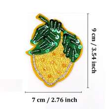 1pc Handmade Beaded Fruit Patch, Can Be Ironed Or Sewn To Decorate Clothing, Shoes, Jackets, T-Shirts, Bags, Hats, Brooches, Repair Holes, Suitable For Holidays, Parties, Summer, School. Patterns Include Lemon, Peach, Banana, Cherry, Orange, Sequins - Multicolor - View 15