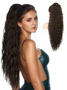 36 Inch Drawstring Ponytail Curly Hair Extension, Multi-Layer Ponytail Wig, Suitable For Everyday Wear - Multicolor - View 2