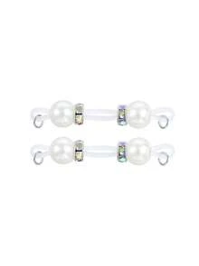 AVYRING 1 Pair Fake Nipple Piercing Jewellery, Adjustable Elastic Nooses Non-Piercing Nipple Rings For Women, Faux Pearls Designs - Pearl - View 8