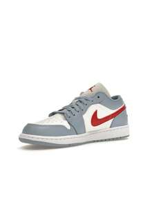 Air Jordan 1 Low 'Blue Whisper Dune Red' White Sail Blue-Grey Sneakers Women DC0774-164 - 彩色 - 查看 4