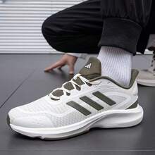 Adidas Men's Sneakers, Comfortable, Durable, Shock-Absorbing Casual Running Shoes - Light Green - View 5