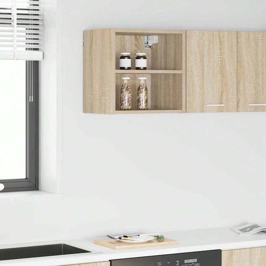 vidaXL Hängeschrank Sonoma-Eiche 40 x 29,5 x 40 cm Holzwerkstoff - Braun - Übersicht 1