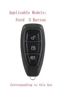 1个黑色硅胶钥匙扣保护套，适用于三键汽车钥匙，车型包括：嘉年华IV / 福克斯III / 三星Galaxy / Fusion / 蒙迪欧IV / 大众B-Max / 大众C-Max II / S-Max / 翼虎II / 翼搏 - A - 查看 2