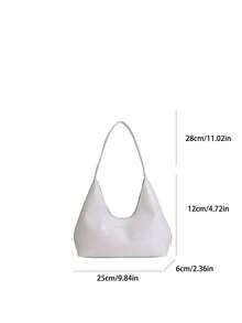 精致简约百搭的女士日常单肩包，2026新款，风格优雅 - 白色 - 查看 3