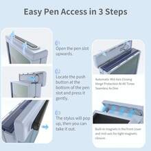 ALuoQ Casing Ponsel Ultra Tipis Berengsel Modis, Perlindungan Penuh, Tahan Guncangan, Kompatibel dengan Stylus S PEN, Dilengkapi Pelindung Layar Kaca Tempered untuk Privasi, Kompatibel dengan Z Flip 6 7 - Hitam - View 9
