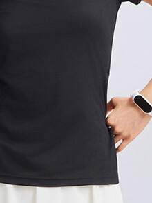 CAMEL CROWN Camiseta casual de secado rápido para hombre para actividades al aire libre en verano - Fantasma negro - Ver 2