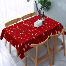 1pc Patriotic Red, Blue & White Tablecloth - Washable Polyester Table Cover For Kitchen, Dining, Parties - Easy-Clean Decor For Home, Restaurants, Independence Day, Birthdays - Durable Table Decoration - 彩色 - 查看 8