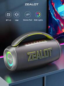 ZEALOT P12 60W 無線喇叭，配備 RGB 彩色燈光，支援 SD 卡/USB/AUX 介面，支援免持通話，適合戶外活動、舞會、家庭聚會及海灘派對 - 均碼 - 查看 14
