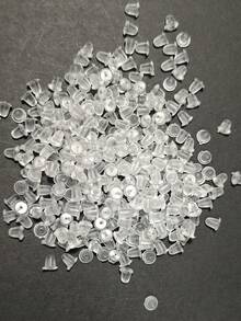 1 Box Of Approx. 520pcs Transparent Silicone Ear Plugs, Soft Silicone Earring Backs, Nut-Shaped Earring Fixers 4*4mm, Suitable For Fixing Earrings & Earring Posts, Low Allergy Silicone Earring Backs Replacement - Clear - View 7