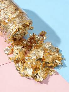 1 Box Gold-Plated Glass Shards, Asymmetrical Metal Bits, Short & Chunky Glitter Beads, 1.5-3mm, Suitable For Epoxy Resin Molds, DIY Nail Art, Vase Fillers, Jewelry Making And Craft Decorations - Multicolor - View 9