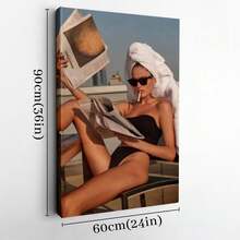 2D Flat Print, 1pc Framed Canvas Wall Art, Vintage Magazine Poster, Retro Fashion Art Print Canvas Poster Painting Home Wall Decor, Ideal Gift For Bedroom Living Room Hallway Dorm, Ready To Hang - 列印 - 查看 11