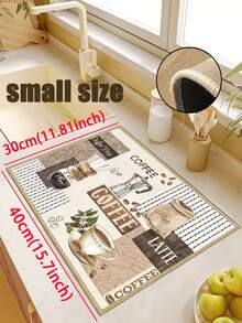 3.5mm Thick Soft Rubber Linen Kitchen Mat, Cartoon Kitchen Style Absorbent Rug, Edged Carpet To Prevent Peeling, Water-Absorbing And Easy To Clean Mat, Linen Surface With Sponge Middle And Rubber Bottom, Suitable For Kitchen, Bathroom, Laundry Room, Hallway, Living Room And Other Occasions - Multicolor - View 16