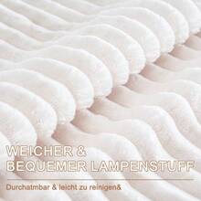 The Living Room Is Equipped With A Single Sofa Bed - A Modern Leisure Sofa In U-Typ - With A Modular Sofa, Without A Single Sofa Bed With Lamps And Covers. - White - View 2