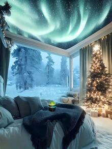 1 đèn chiếu cực quang, đèn LED chiếu ánh sáng cực quang, đèn ngủ bầu trời sao | Thích hợp cho phòng ngủ, trang trí phòng chiếu phim gia đình, quà tặng Giáng sinh, Halloween, đám cưới, tiệc tùng ngày lễ. - ánh sáng đa sắc - Xem 3