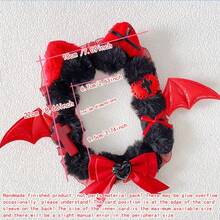 1pc Demon Bat Wing Lace Photo Card Holder, 3-Inch Small Card Photo Display Card, Handmade Bow Decor DIY Finished Product, Anime Cartoon Game Character Decoration Card Holder, Idol Fan Applause Card Holder, Lolita Style Transparent Card Holder - A - View 4
