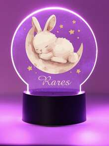 1pc Personalized Name Night Light, Children's Birthday Gift Customization, Friend Custom Gift, Bedroom Decor Customization, Party Decor Customization, Party Decor, Custom Moon Night Light, Back To School Gift - Black - View 26