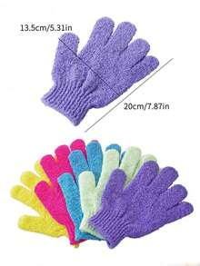 Bộ 2 đôi/4 đôi găng tay tắm tẩy tế bào chết hai mặt, găng tay chà xát cơ thể làm sạch sâu, găng tay tẩy tế bào chết phòng tắm, phù hợp với mọi loại da cho cả nam và nữ, găng tay tẩy tế bào chết spa toàn thân. - Nhiều màu - Xem 4