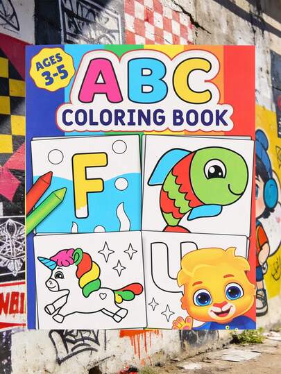 ABC Coloring Book: Color Over 100 Animals, Birds, Vehicles, Fruits, Toys And Letters, Suitable For Boys And Girls | Coloring Book