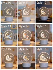 1pc Personalized Name Night Light, Children's Birthday Gift Customization, Friend Custom Gift, Bedroom Decor Customization, Party Decor Customization, Party Decor, Custom Moon Night Light, Back To School Gift - Black - View 8