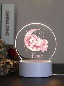1pc Personalized Name Night Light, Children's Birthday Gift Customization, Friend Custom Gift, Bedroom Decor Customization, Party Decor Customization, Party Decor, Custom Moon Night Light, Back To School Gift - Black - View 29