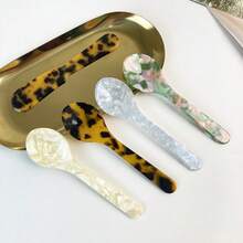 1入 棕色/米色/綠色/紫色可愛冰淇淋湯匙 甜點湯匙，復古蛋糕布丁魚子醬湯匙 果醬湯匙，生日派對甜點湯匙，裝飾道具 節日DIY飾品 節日用品 - 彩色 - 查看 7