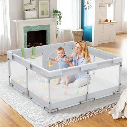 Playpen, 47x47inch Pen, Small Playard,Playpen Apartment,Activity Fence,Playard