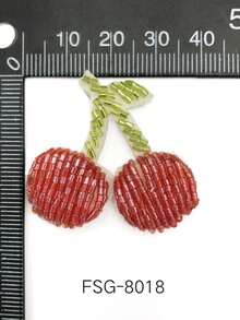 1pc Handmade Beaded Fruit Patch, Can Be Ironed Or Sewn To Decorate Clothing, Shoes, Jackets, T-Shirts, Bags, Hats, Brooches, Repair Holes, Suitable For Holidays, Parties, Summer, School. Patterns Include Lemon, Peach, Banana, Cherry, Orange, Sequins - Multicolor - View 17
