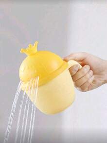 Taza de enjuague de ducha con diseño de corona - Recipiente de baño de plástico con efecto cascada y asa para un enjuague suave del cabello, accesorio de baño sin electricidad - tipo básico - Ver 4