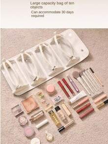 High-Quality Toiletry & Makeup Organizer Bag, Portable 4-In-1 Large Capacity Detachable Travel Cosmetic Bag - Multicolor - View 7