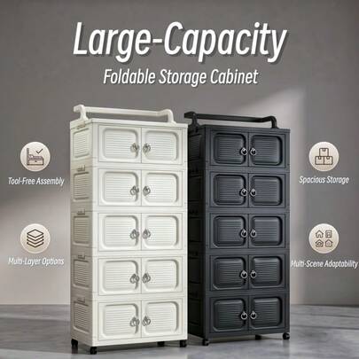  Storage Bins Storage Containers Plastic Storage Containers Organizers Storage Storage Organizer For Home Kitchen Storage Closet Storage Toy Storage Blanket Storage Multi-Scene Foldable Stackable Storage Solution For Bedroom Bathroom Office Dorm Essential Space-Saving Organizing System For All Living Areas