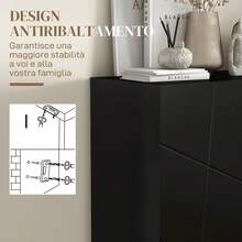 Rastrelliere per scarpe pieghevoli - NERO - Visualizzare 7