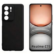 2 件装：黑色手机壳，超薄贴合保护套，适用于 C67 5G、C65 5G、C61、C55、C53、C25Y、C25s、9、8i、13 4G、11、10、9i、8、7、GT 6T、GT Neo6、Note 60、Note 50、Narzo N65、Q3 5G、V50s、14 Pro+、14x、C75、Pro 等机型。采用优质哑光表面，防震轻巧设计，防刮耐磨，柔软 TPU 材质，时尚基础款保护套。 - 黑色 - 查看 6