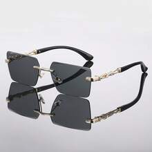 1 chiếc kính râm không gọng, kiểu dáng retro, màu gradient hiện đại, thích hợp cho kỳ nghỉ, du lịch, tiệc tùng, chụp ảnh đường phố, mọi mùa, là lựa chọn quà tặng lý tưởng. - Nhiều màu - Xem 13