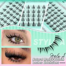 Calphdiar Bottom Lash Clusters Fairy Lashes Clusters Manga Bottom Eyelash Clusters Natural Bottom Lash Extension 5 - 7mm Individual Lashes 2 Styles Anime Lower Eyelash Extensions Bottom Cluster Lashes - F-Fairy 2款下睫毛 - 查看 3