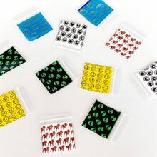 100个/包 新款可重复密封拉链袋，透明塑料袋，带图案设计，1.5英寸 x 1.5英寸小号烟草袋。户外必备烟草袋，多种款式可选 - 100個/包 - 查看 6