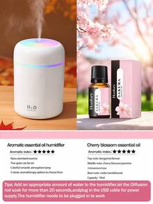 3.07 * 3.07 * 4.69 Inch 300ml Desktop Ultrasonic Cool Mist Humidifier With Aroma Diffuser, Quiet Operation, Dual Mist Modes, Auto Shut-Off, Suitable For Bedroom, Nursery, Office, Home, Grey/White/Pink - Multicolor - View 19