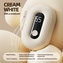 1个全新暖手宝，智能数字显示，3档温度可调，5秒快速加热，1200mAh电池，USB充电，冬季保暖配件及礼品 - A - 查看 14