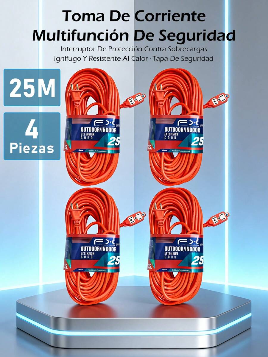 Extension Cords - 25 Metros - 4 Piezas - View 1
