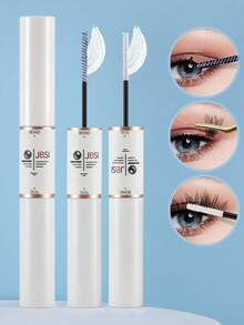 1支睫毛粘合密封二合一睫毛胶套装，单支睫毛胶套装，持久粘合睫毛嫁接套装，化妆工具，密封超强粘合力，DIY睫毛嫁接防水无刺激簇状睫毛胶，白色透明(5ml) - 白色 - 查看 2